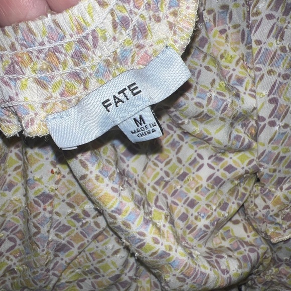 Fate Multicolored Womens Romper Shorts Geometric Size Medium 3/4 Sleeve - Picture 11 of 13